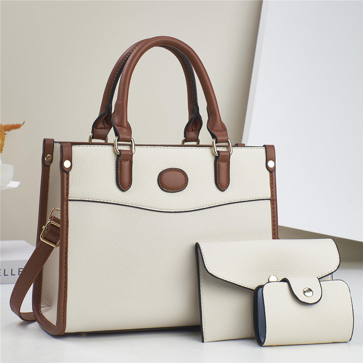 Women's 3-Piece Vegan Leather Crossbody Bag Set – Shoulder Bag for Work & Travel Secondary image
